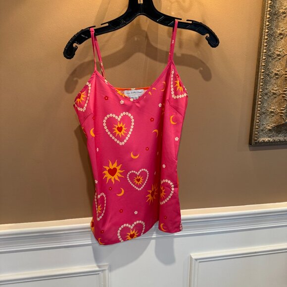 Never Fully Dressed Satin Cami Top- Sun & Heart Print - Picture 5 of 7